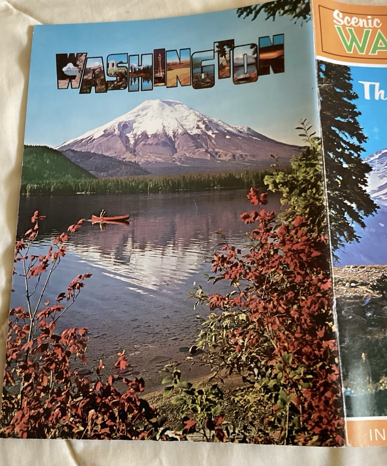 Mount Ranier National Park Map 1978 & Pictorial Booklet of Scenic Washington MCM