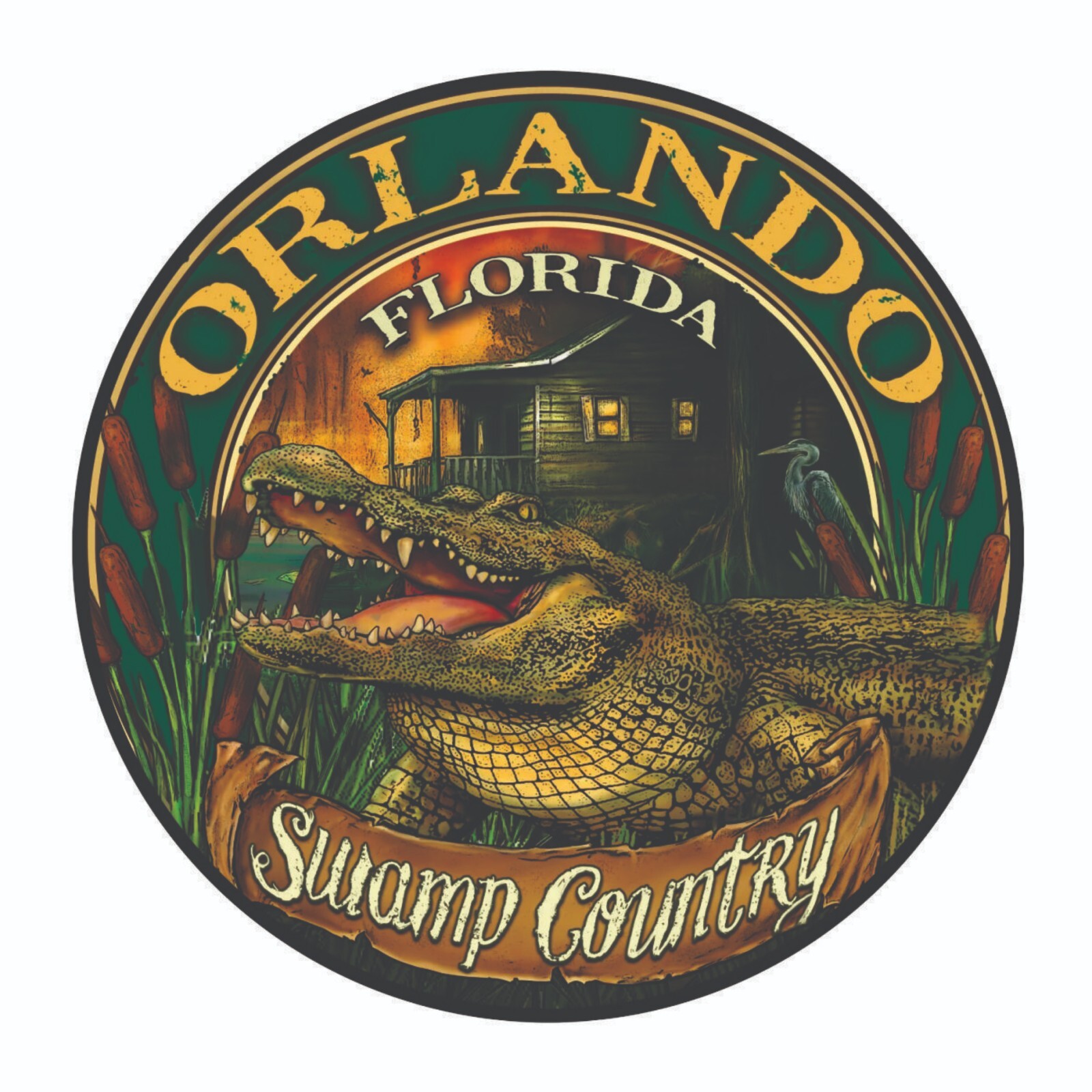 Orlando Florida Swamp Country Sticker Decal Bumper Sticker