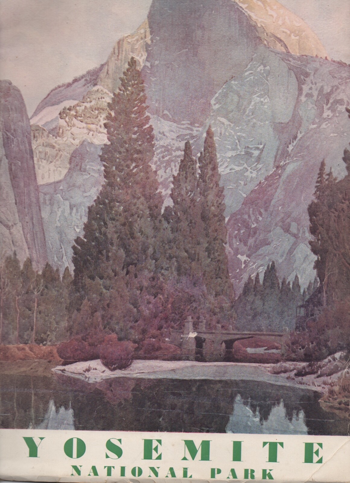 1920s Magazine ” Yosemite National Park ” by John Browne Jr Great Color Cover