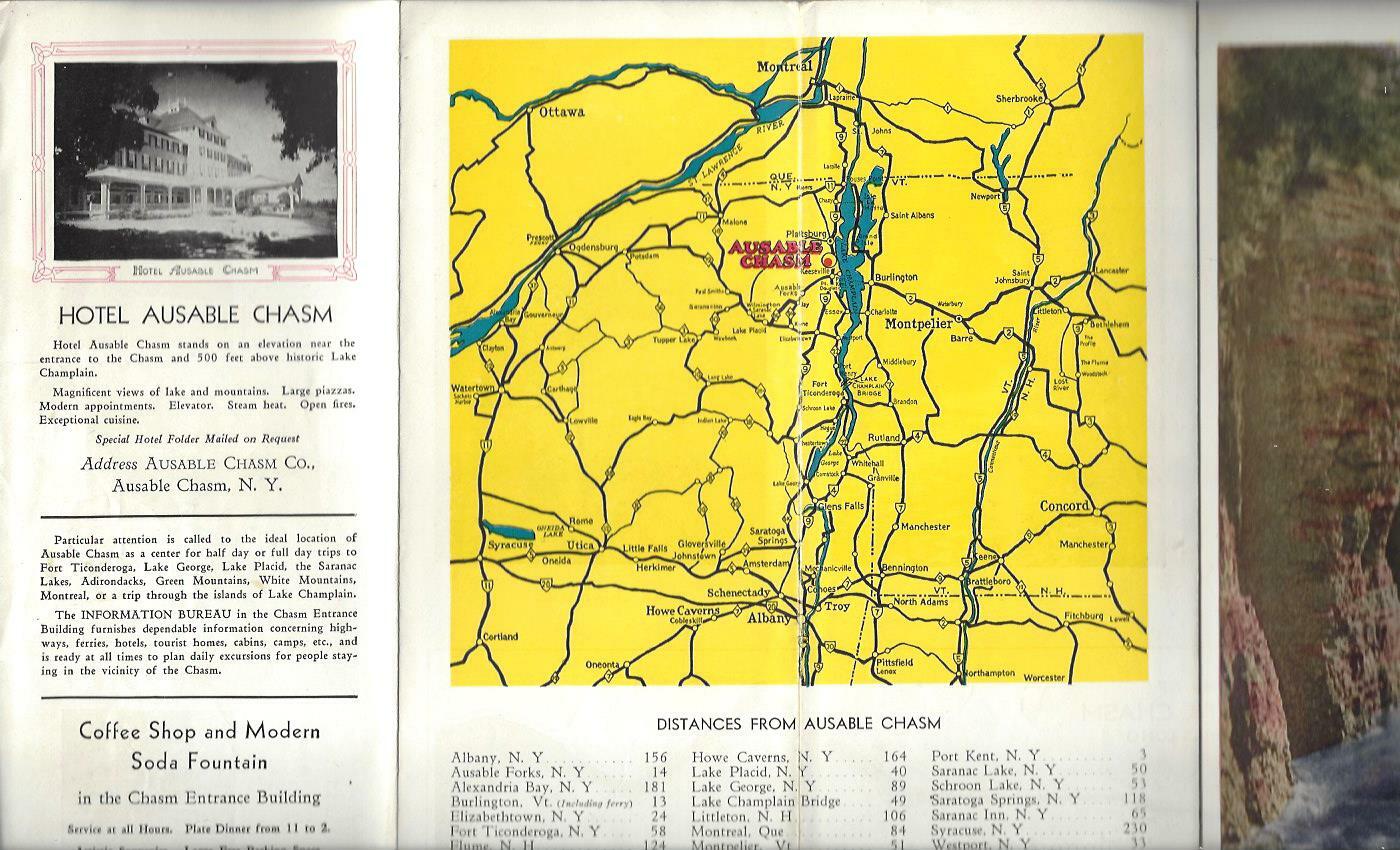 Early 1920’s? AUSABLE CHASM Natural Wonder Brochure New York State