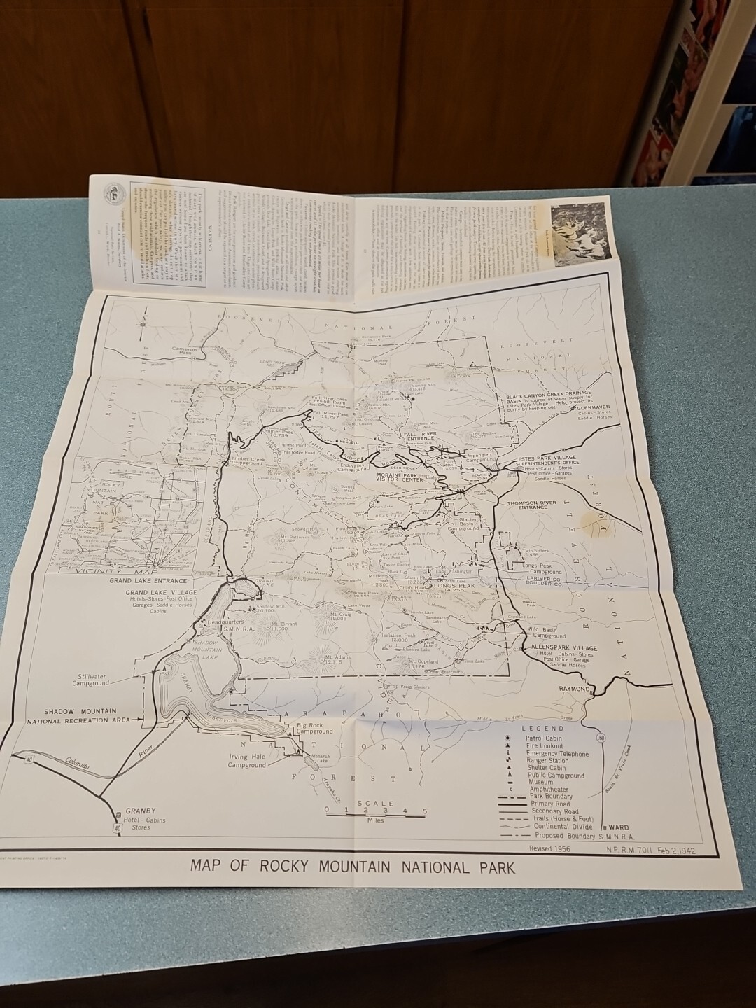 ROCKY MOUNTAIN NATIONAL PARK Brochure 1957