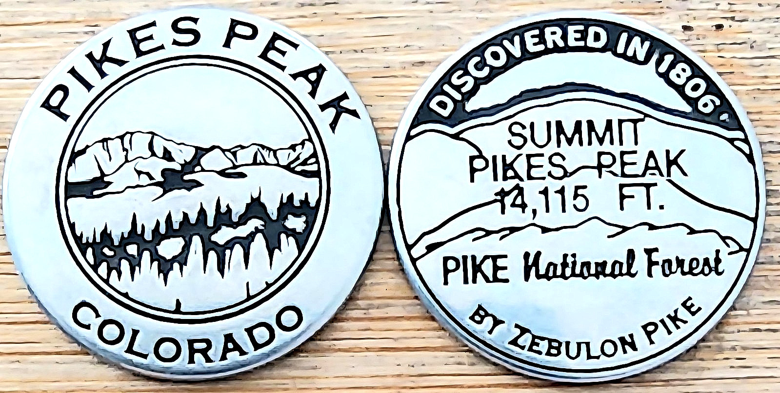 PIKES PEAK – COLORADO – NATIONAL PARK TYPE TOKEN – FREE SHIPPING