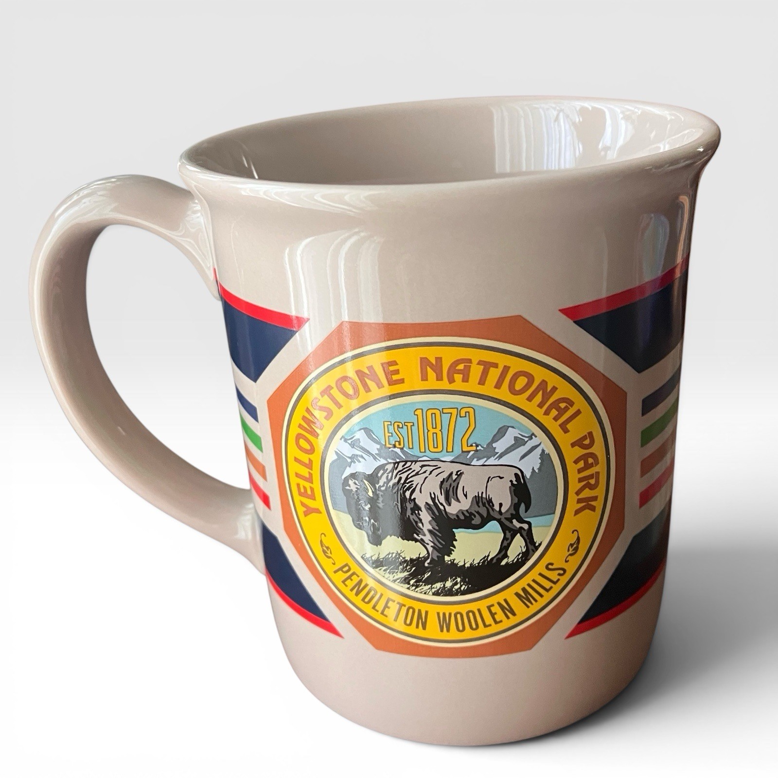 Pendleton Yellowstone Mug Bison National Park Coffee Cup Rustic Lodge 16 oz