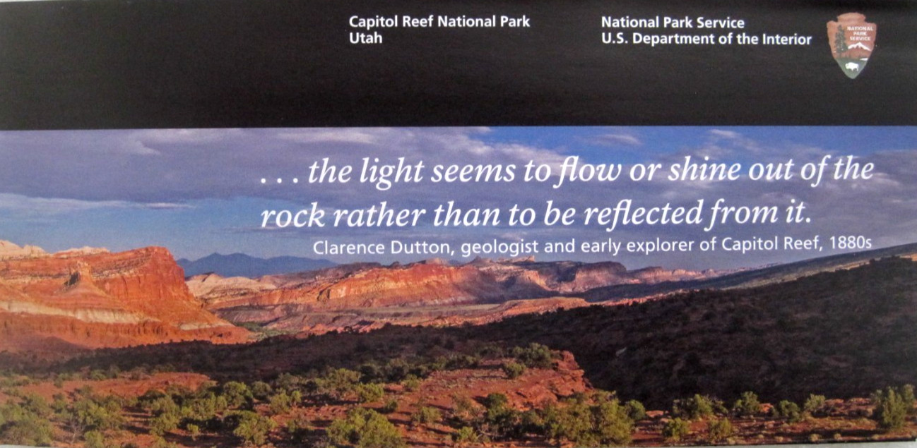 Capitol Reef National Park Utah National Park Service Unigrid Brochure Map
