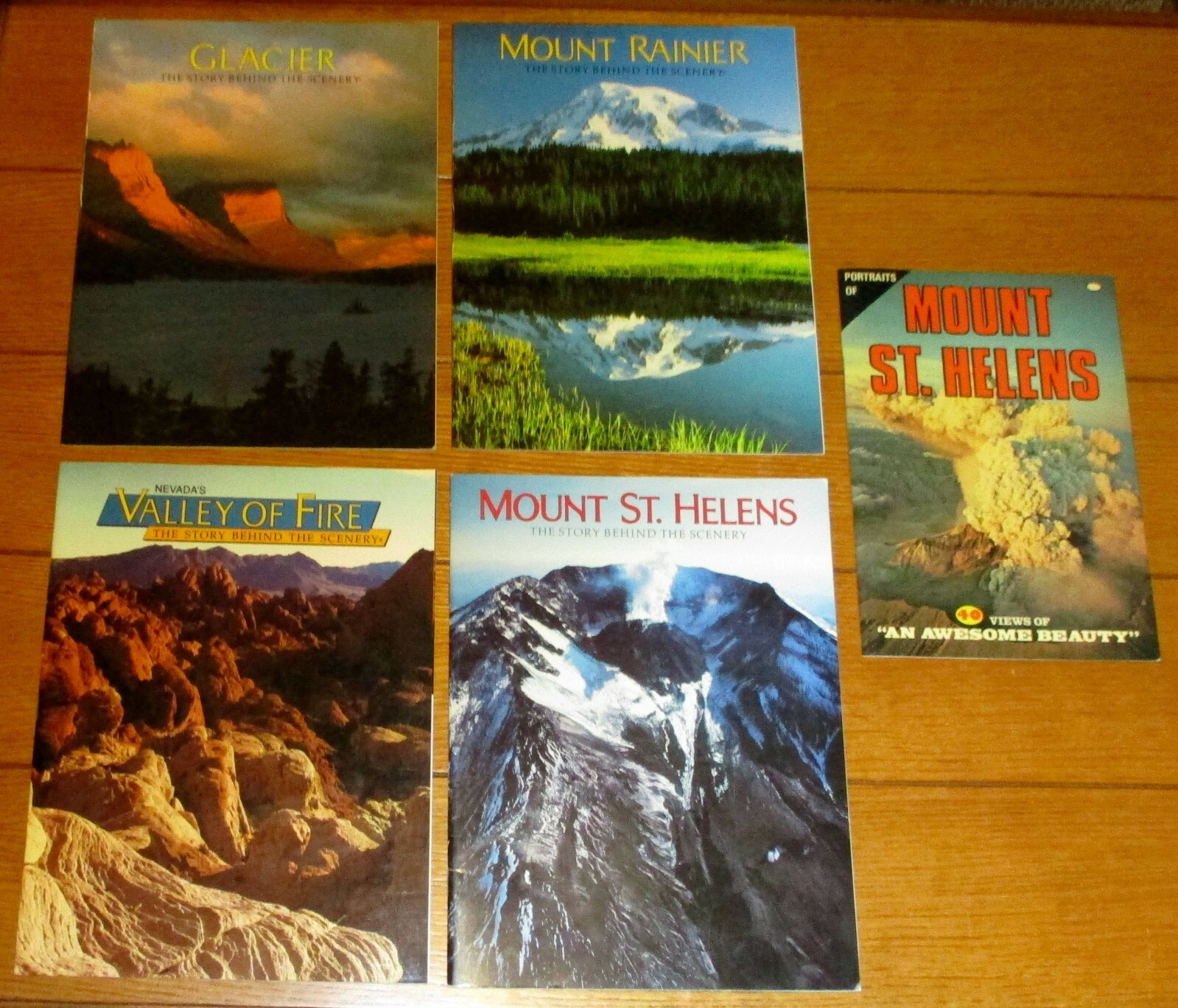 The Story Behind The Scenes Travel Book Lot (4)W/Glacier + Mt. Rainier & Bonus