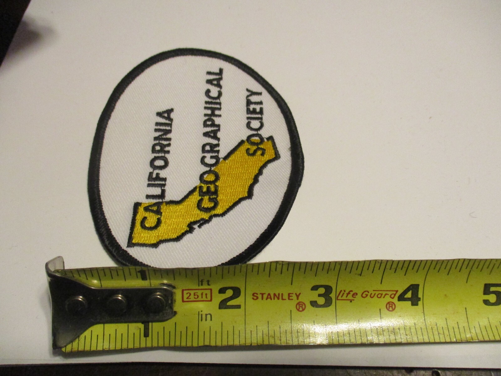 CALIFORNIA GEOGRAPHICAL SOCIETY ORIGINAL company logo GRAPHIC VTG OLD PATCH