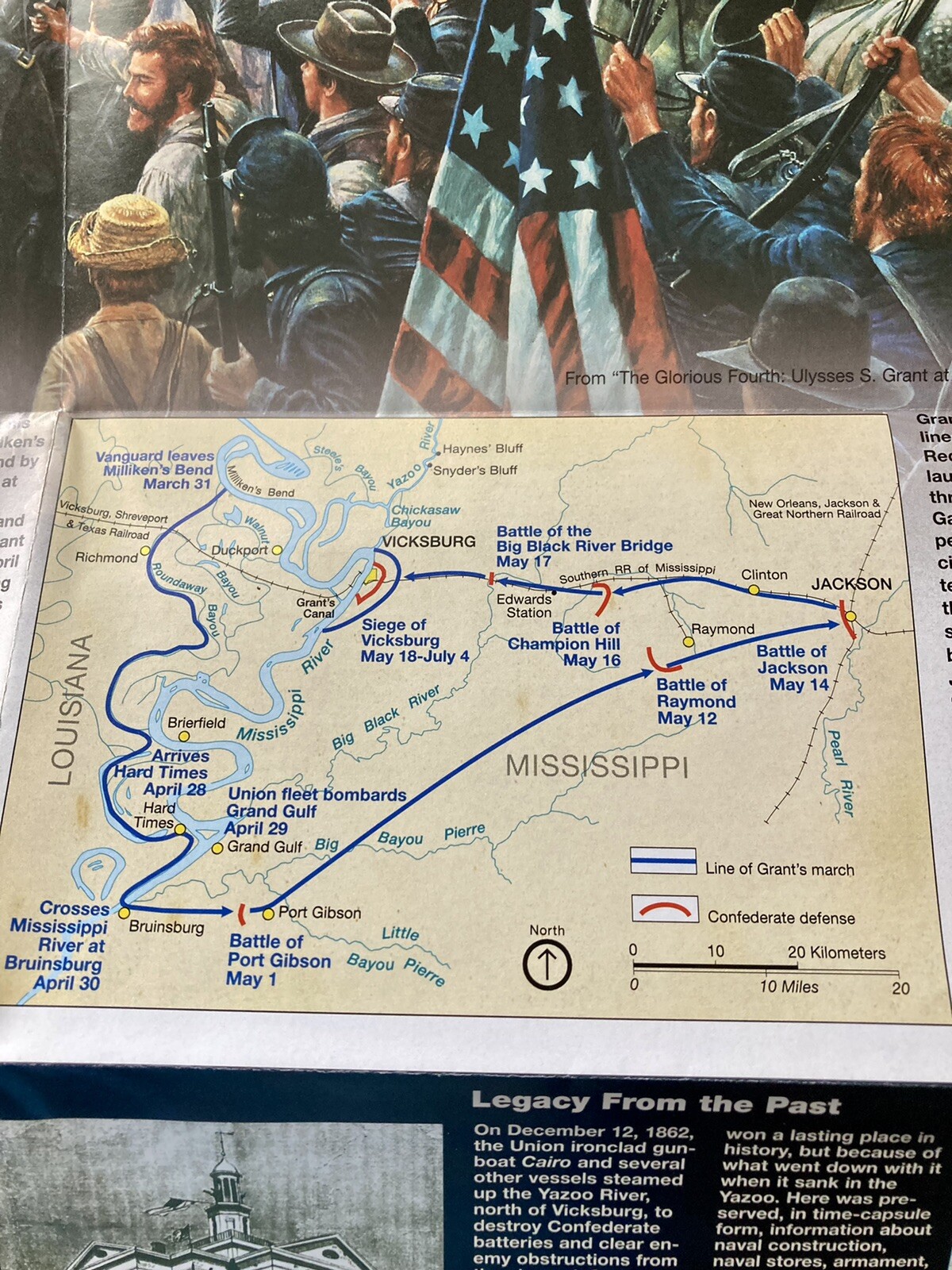 Vicksburg Official Map And Guide Vicksburg National Military Park Fold Brochure