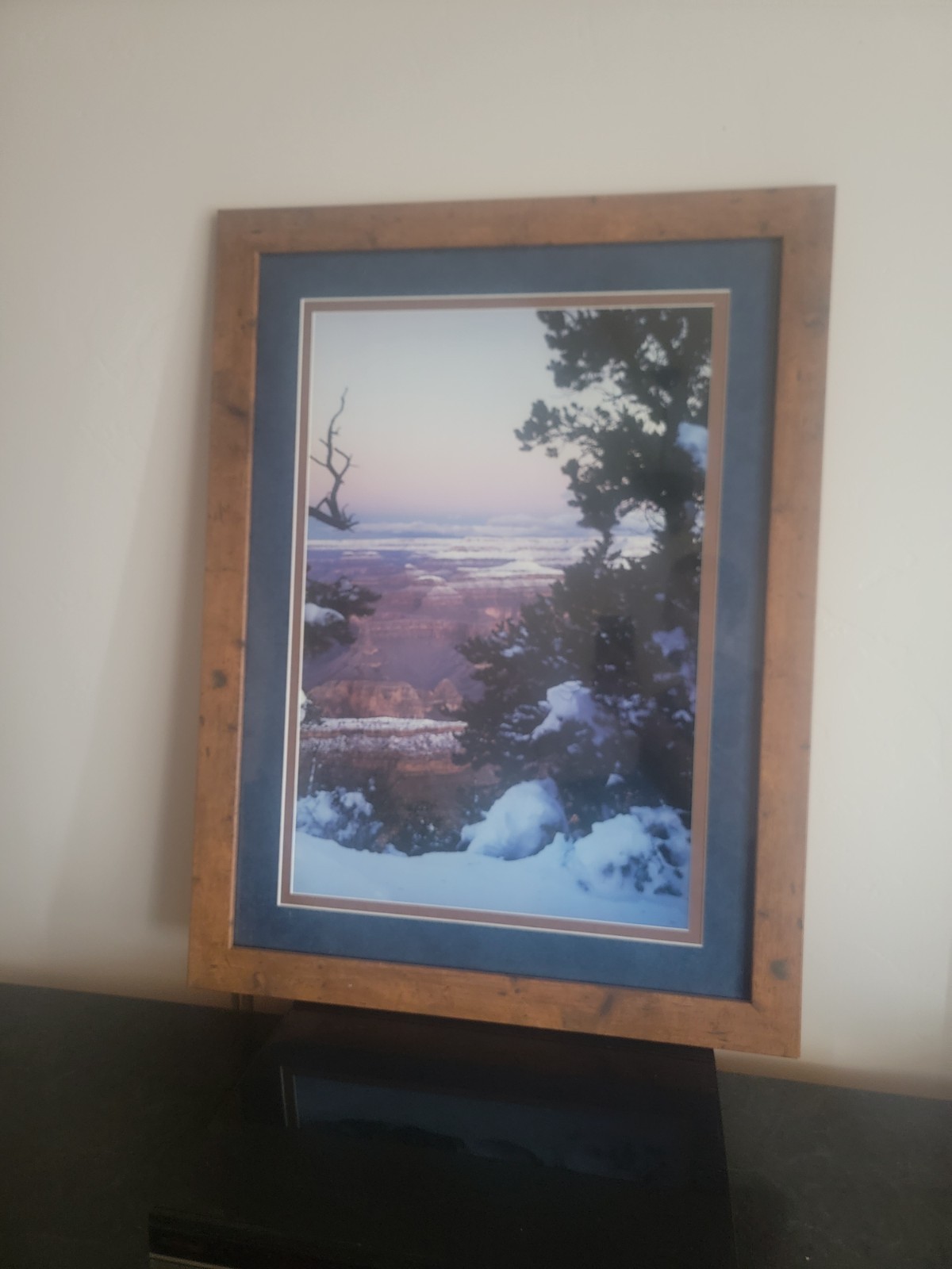 Grand Canyon Park Arizona – Winter – Framed Print Photo 24 X 32 Beautiful Frame