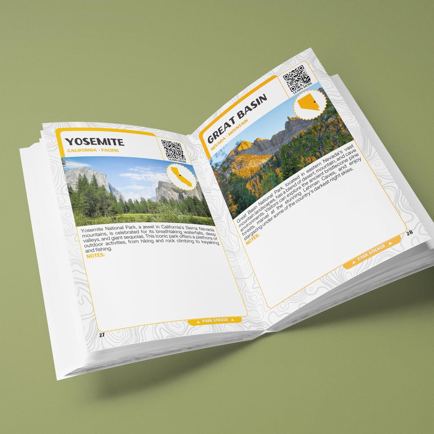 National Parks Stamp Book with Sticker Set: Passport-Sized National Park Book wi