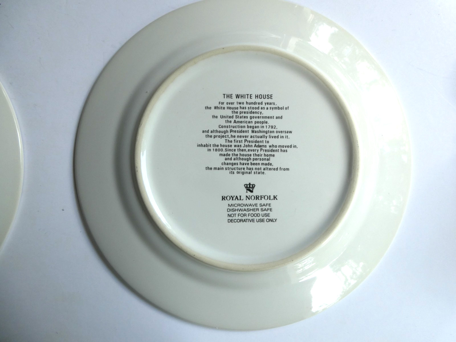 Royal Norfolk 4 Lot 7.5″ Plates White House Rushmore Statue Liberty Golden Gate