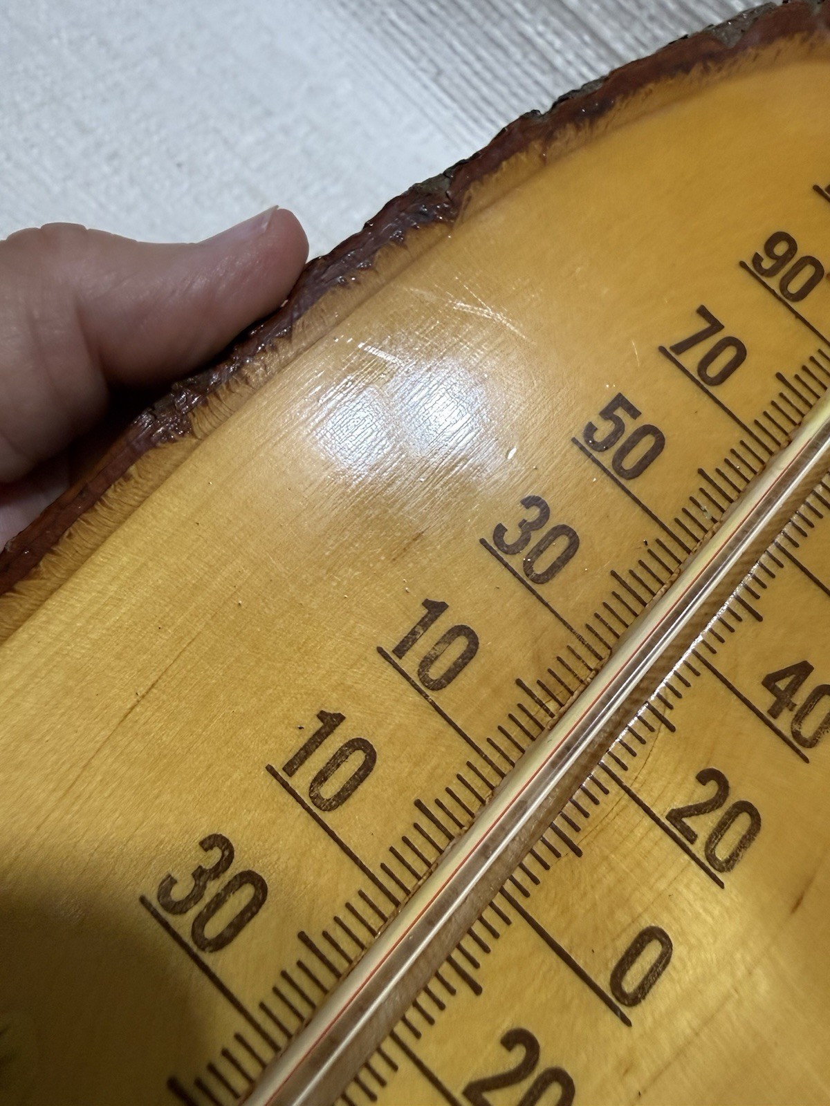 Vtg. “GREAT SMOKY MOUNTAINS” 11.75” Collector Wood Slice Wall Thermometer