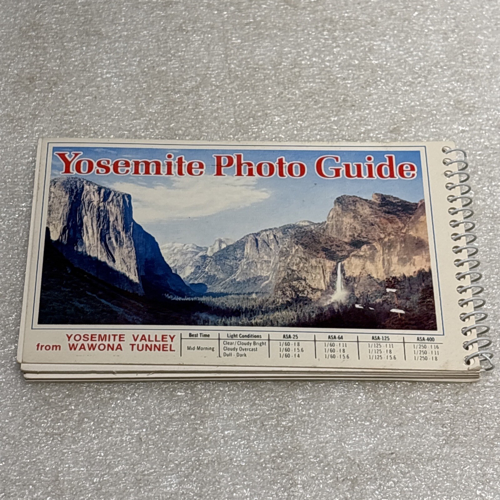 Vintage 1950’s Yosemite Spiral Picture Photo Guide Souvenir Photography Settings