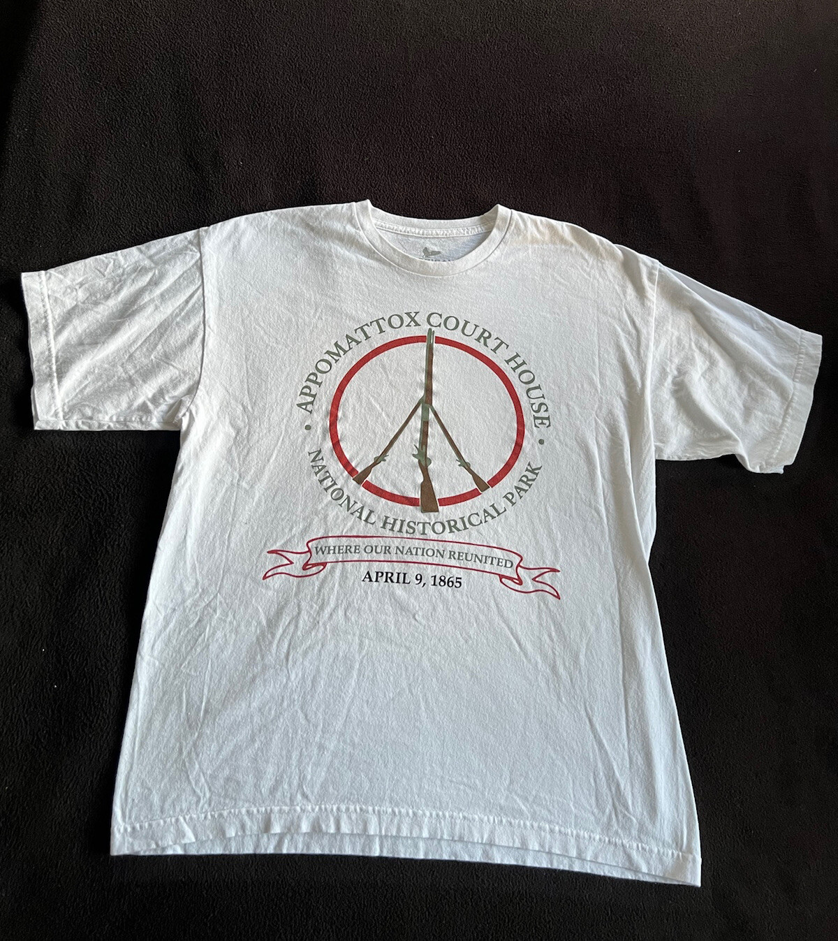 Official Appomattox Court House National Historical Park T-shirt RARE 4/9/1865