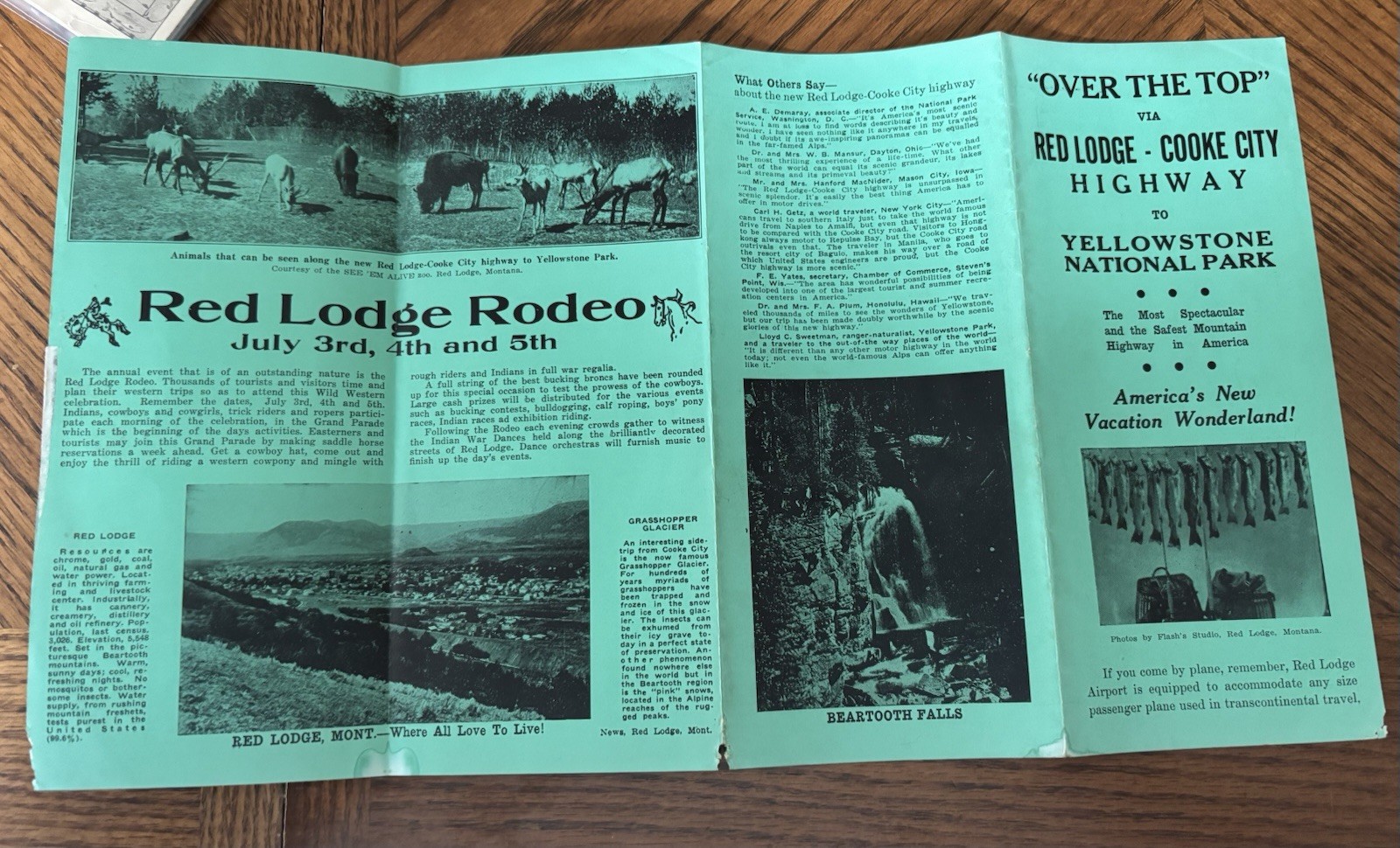 1930 Yellowstone National Park Brochure