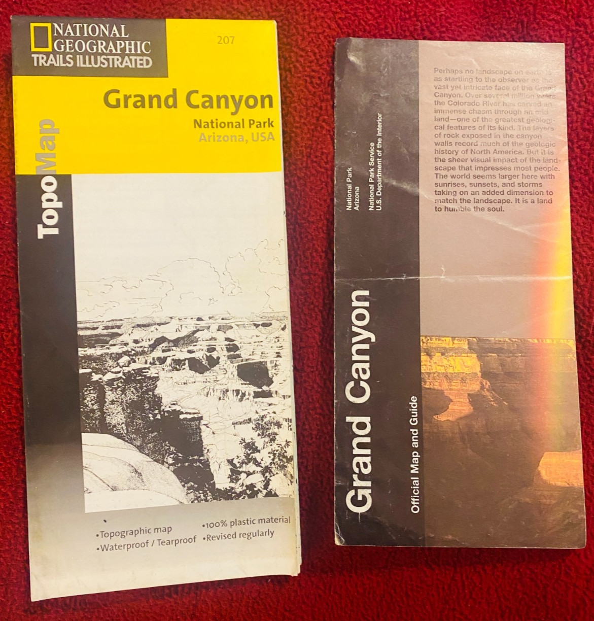 Grand Canyon National Park Maps Lot National Geographic TopoMap NPS Guide