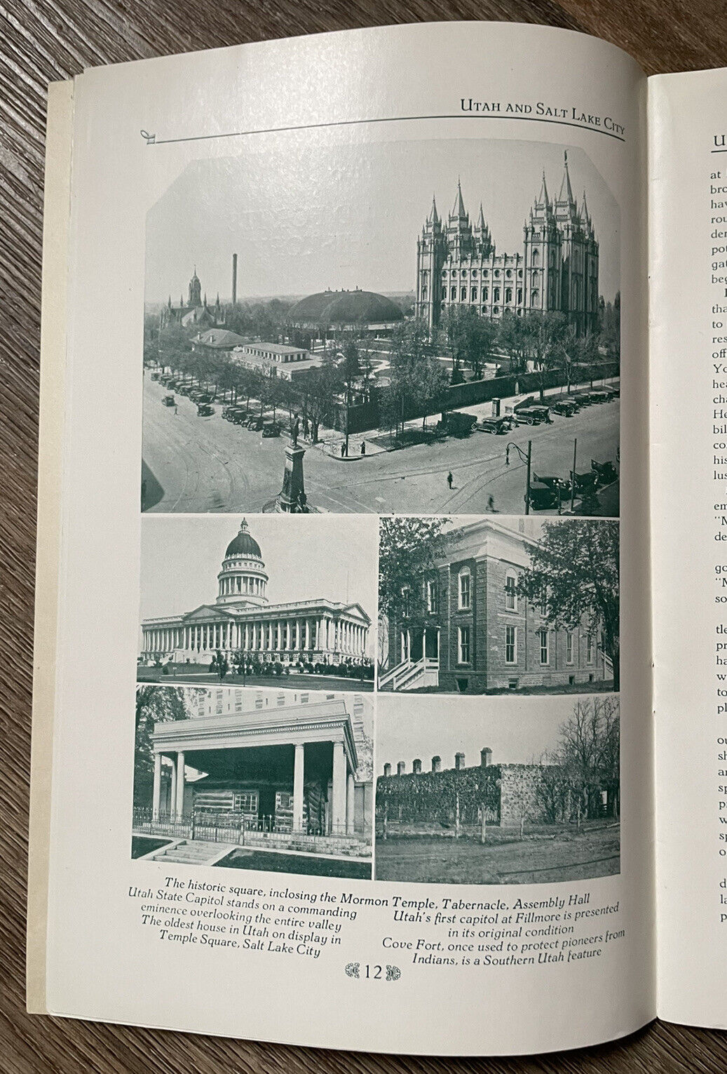 Antique 1930 Utah Salt Lake City Travel Guide Book M