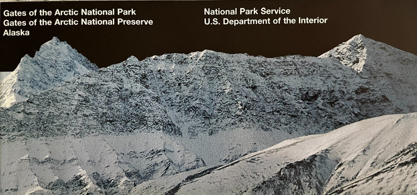 Vintage 1999 GATES of the ARCTIC NATIONAL PARK SERVICE UNIGRID BROCHURE/MAP