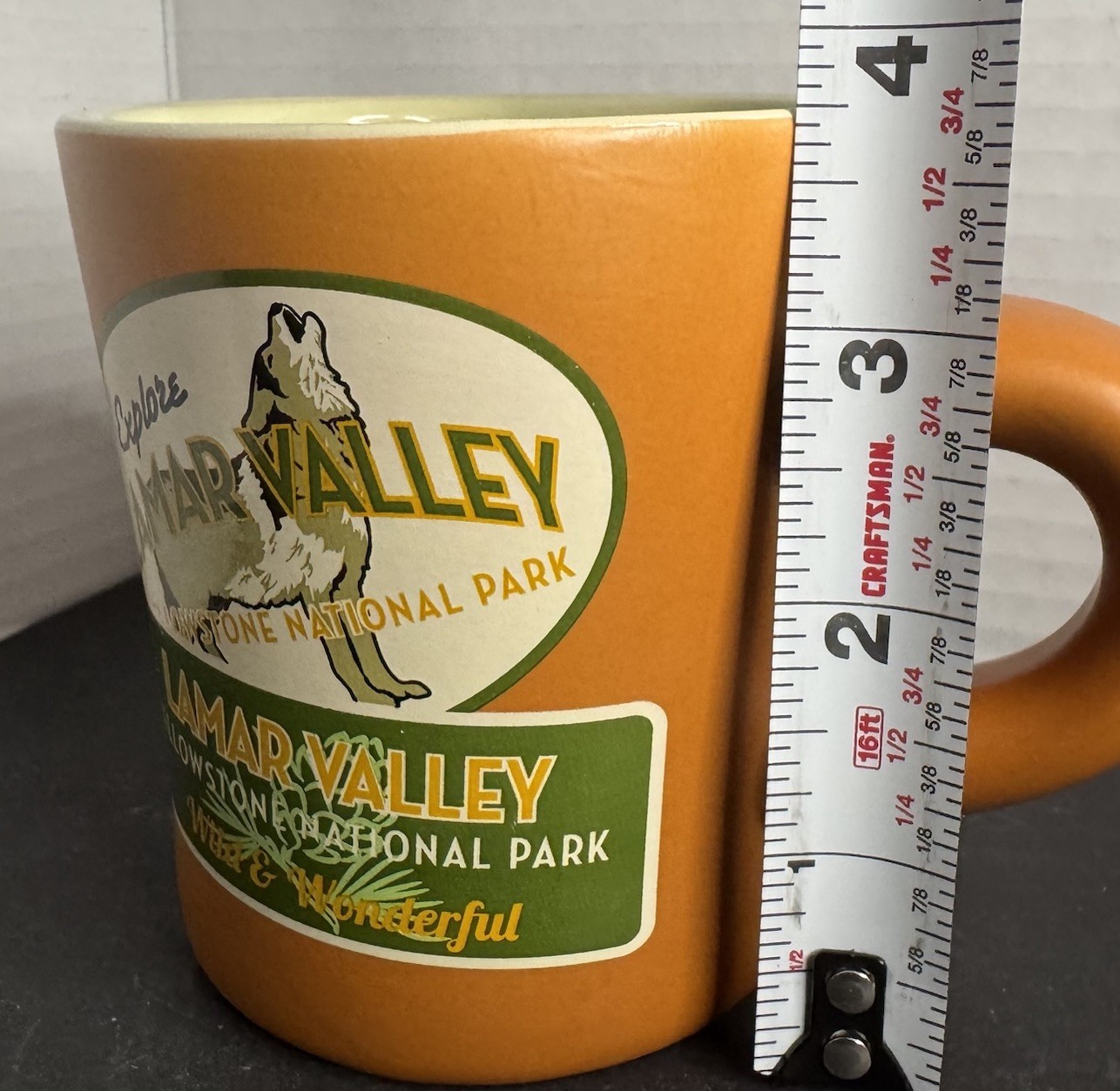 Yellowstone National Park Collectible Explore Lamar Valley Diner Mug Wolf