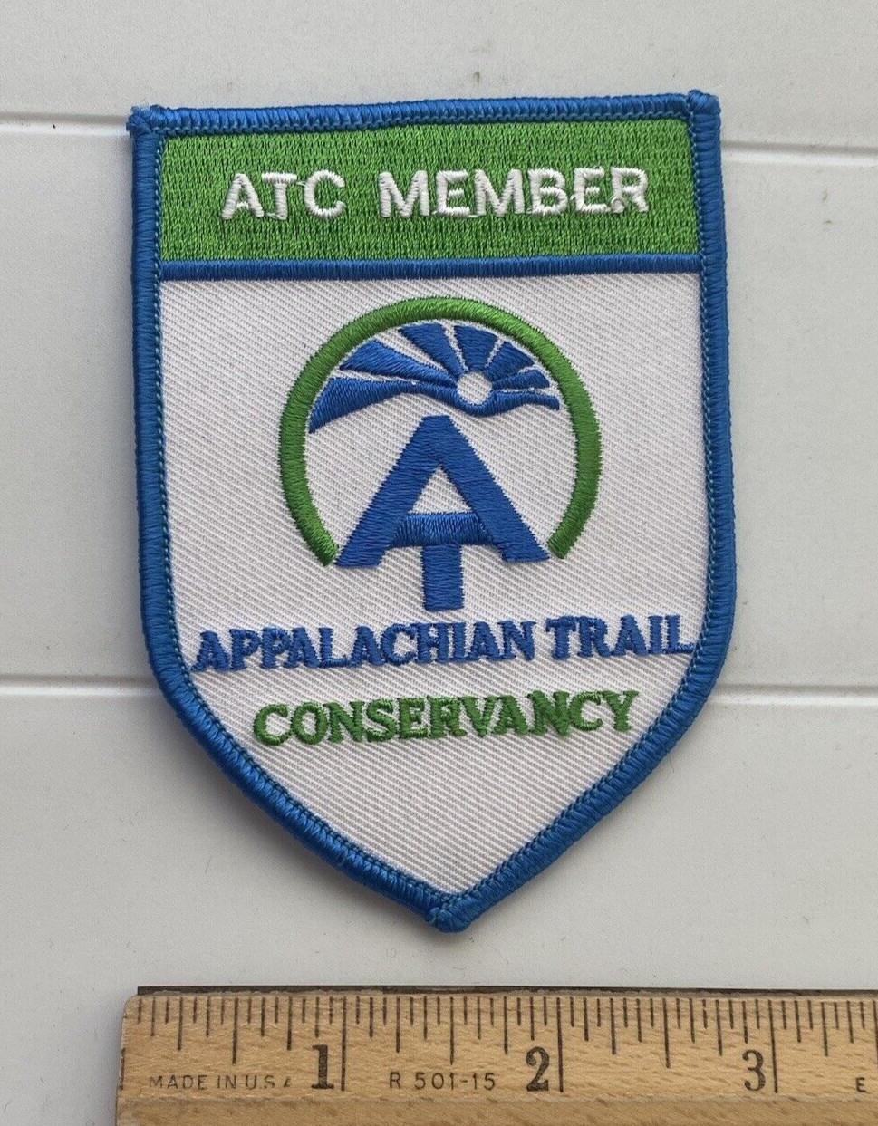 ATC Member Appalachian Trail Conservancy Blue White Green Embroidered Patch