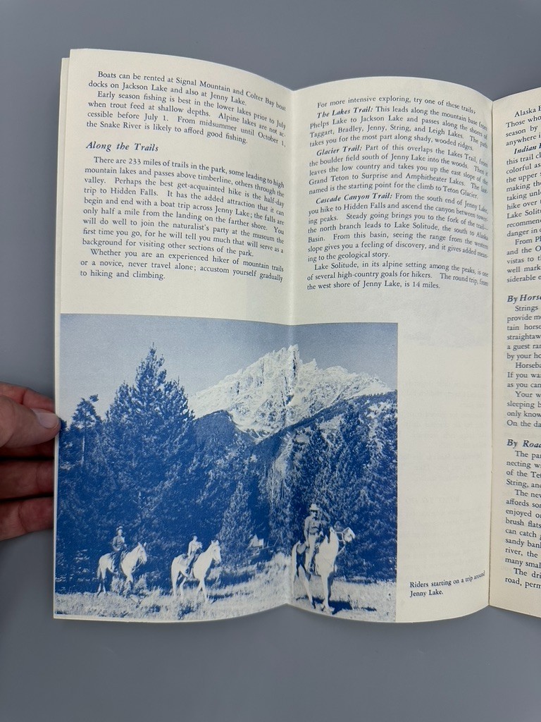 1962 GRAND TETON National Park Service Travel BROCHURE Wyoming