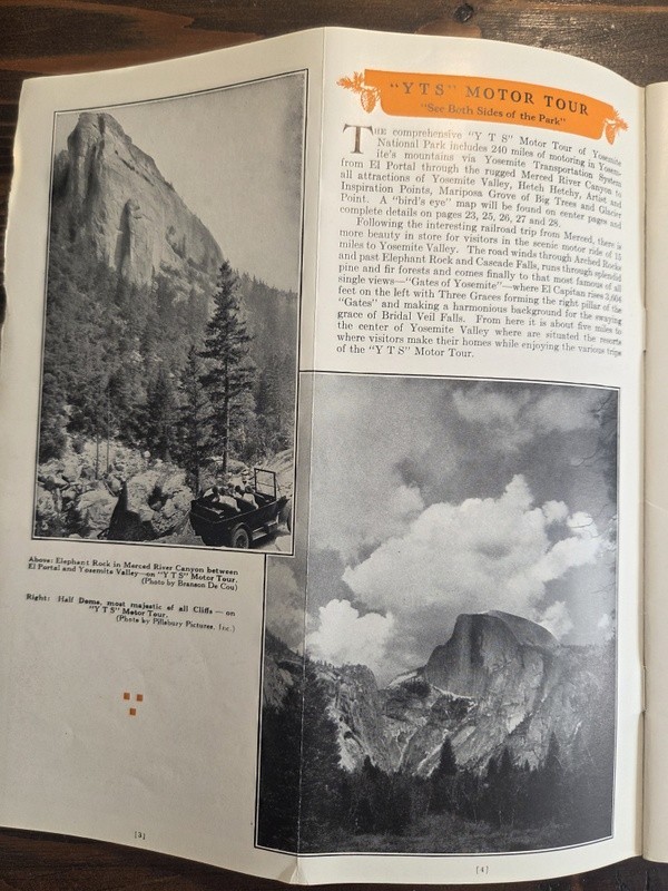 1925 Yosemite Transportation System All-Year-Round National Park California