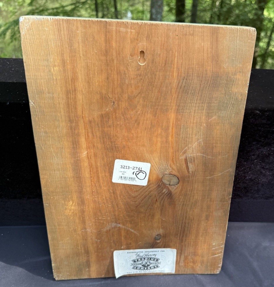 Fred Harvey Moose Crossing Yellowstone National Park Handcrafted Wooden Sign