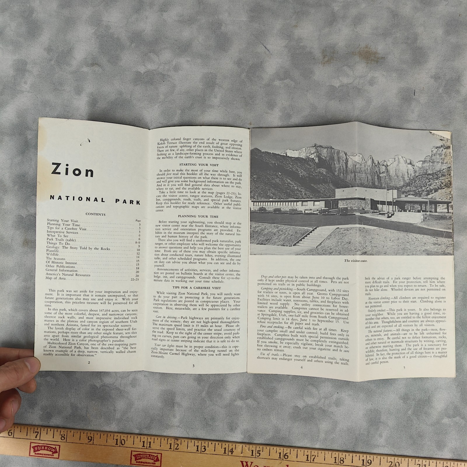 Original 1963 Zion National Park Utah Brochure Guide NPS – Horseback Cover