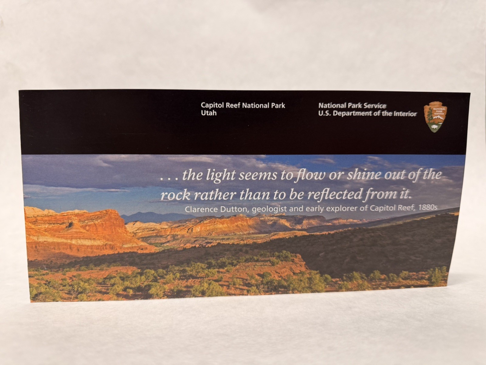 Capitol Reef National Park NPS brochure, includes Fruita Map and Area Guide