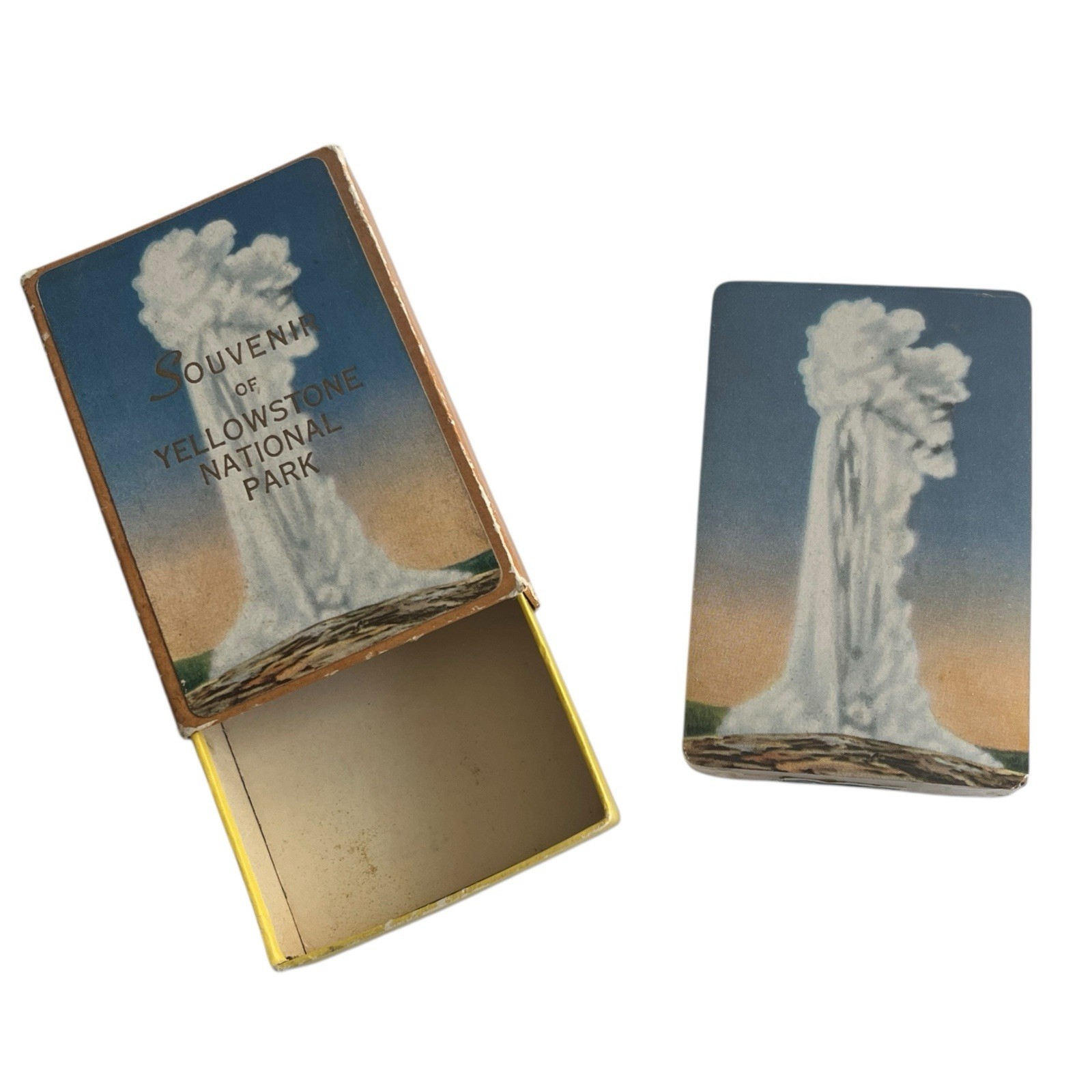 Vintage Souvenir Playing Cards Yellowstone National Park NEW Old Faithful Travel