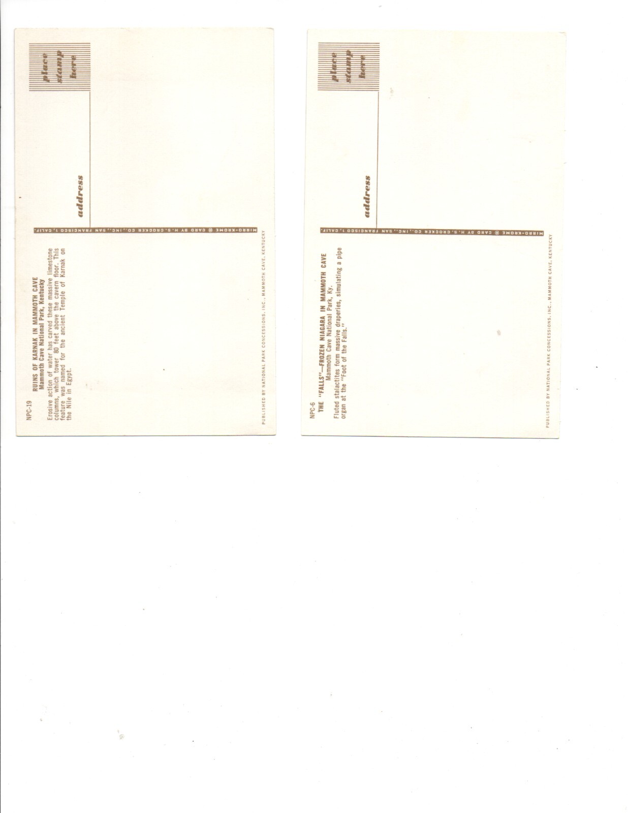 Vintage Mammoth Caves National Park (KY) Guides & Postcards Tourism Package
