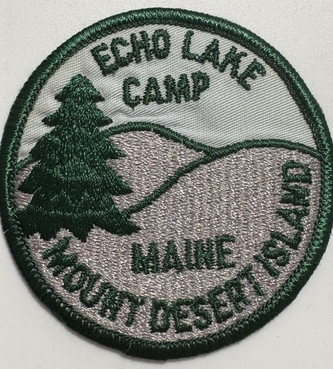 Echo Lake Camp Mount Desert Island Maine Souvenir Round Embroidered Patch Badge