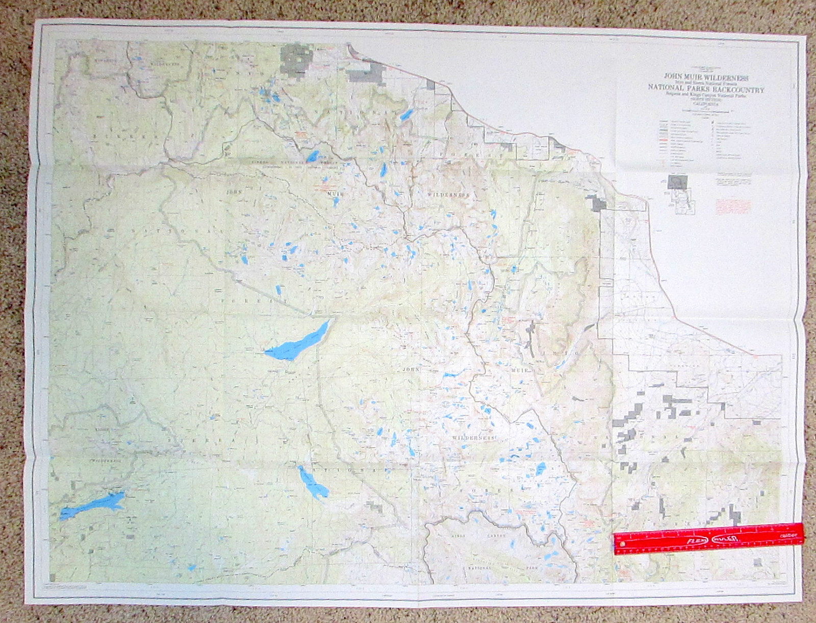 Vintage 1983 Topo JOHN MUIR WILDERNESS North – Central/South Sections FREE SHIP