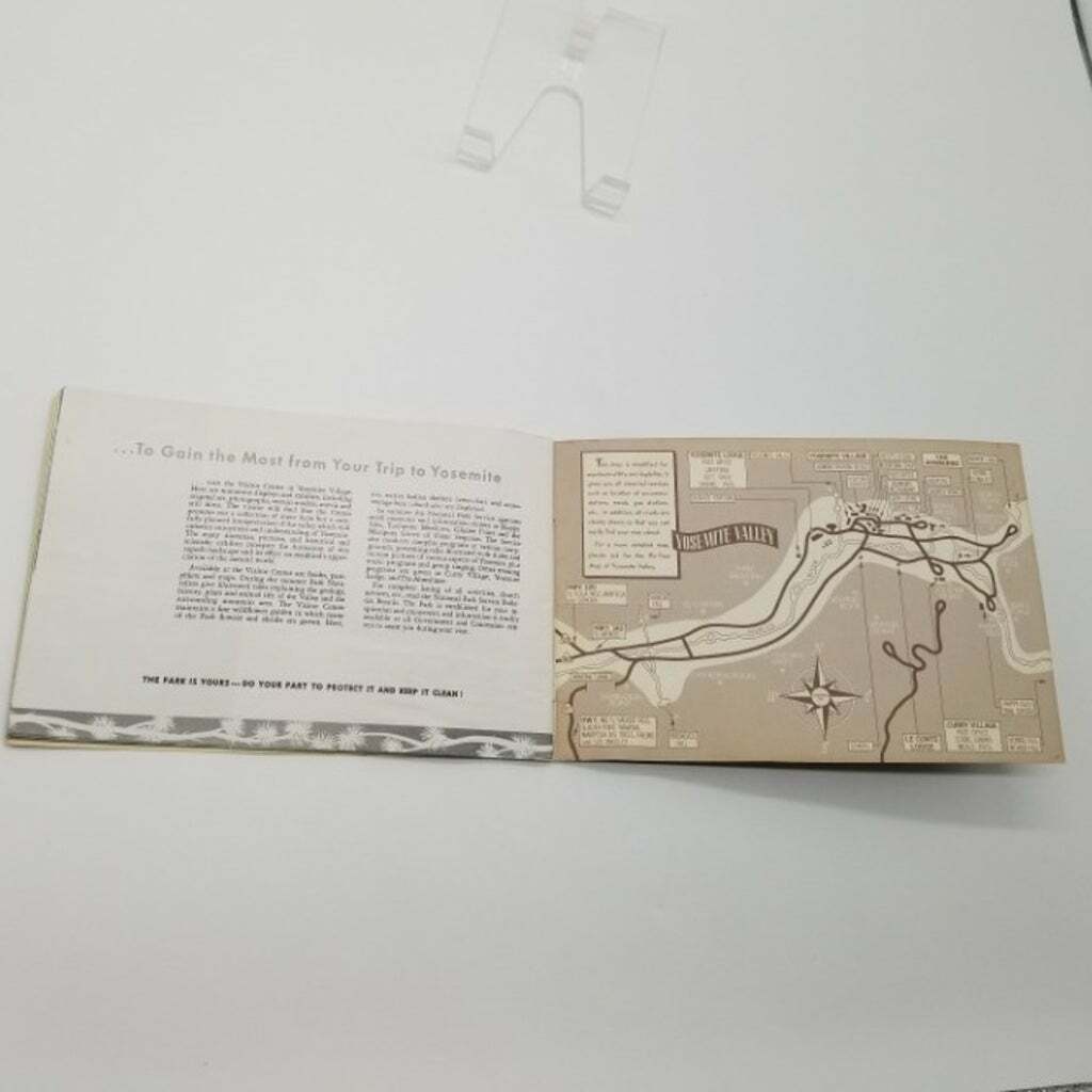 Yosemite Souvenir Book Vintage 50s All in Natural Color Pictures Map