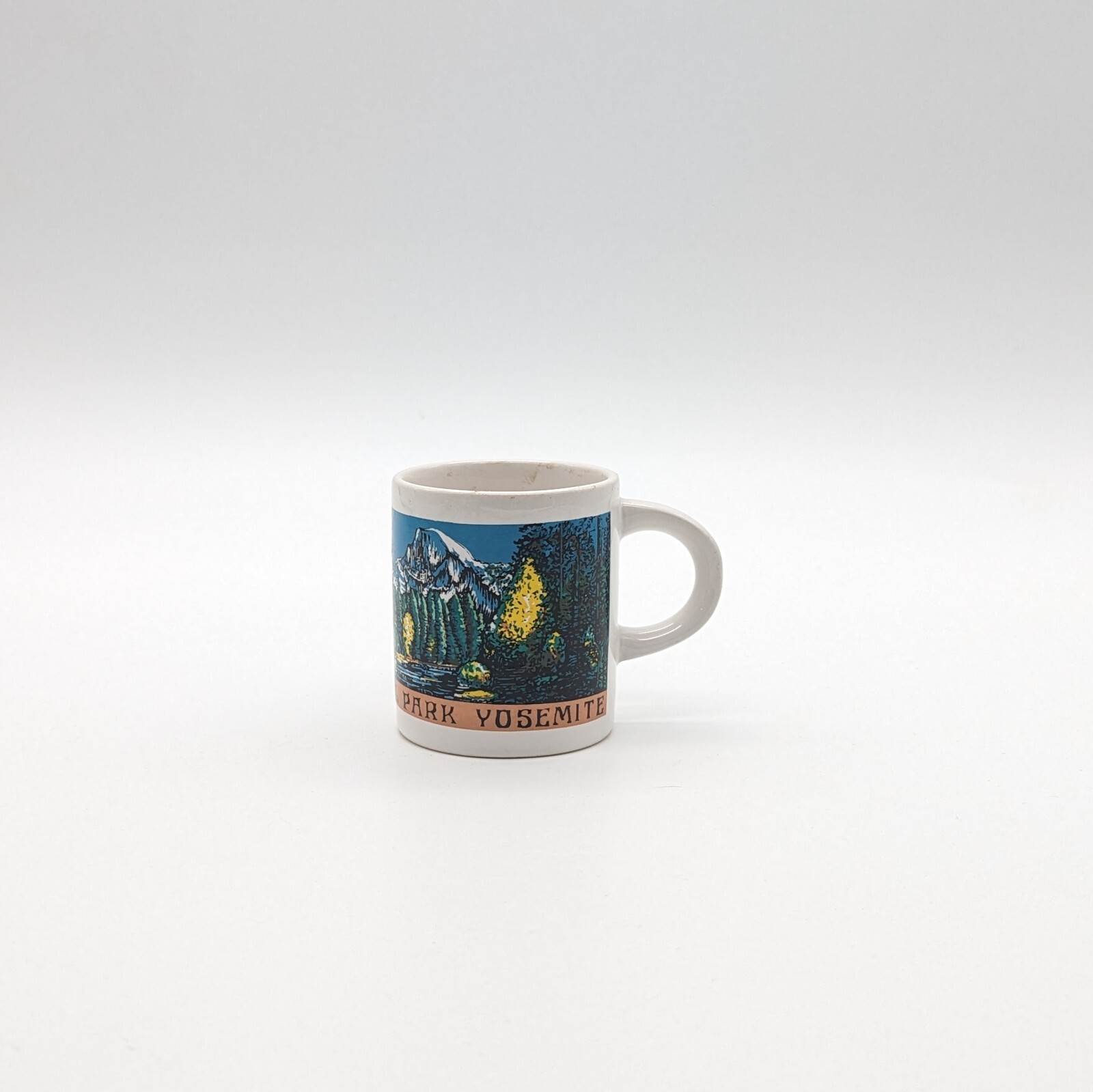 VTG Yosemite National Park California Waterfall Tea Cup Ceramic Mini Mug