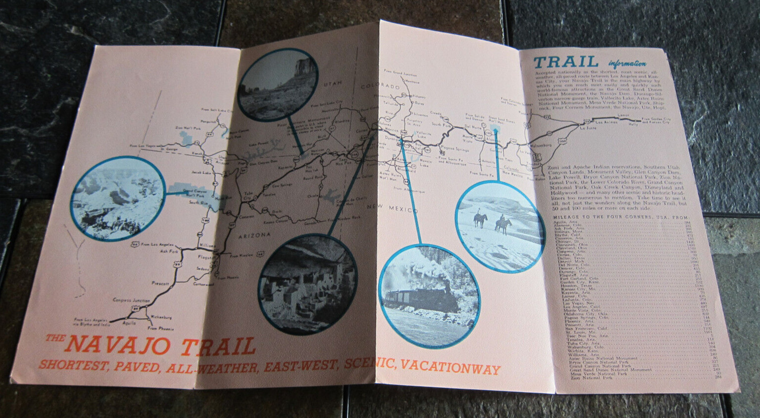 Vintage Brochure The Navajo Trail Scenic Vacationway Arizona New Mexico