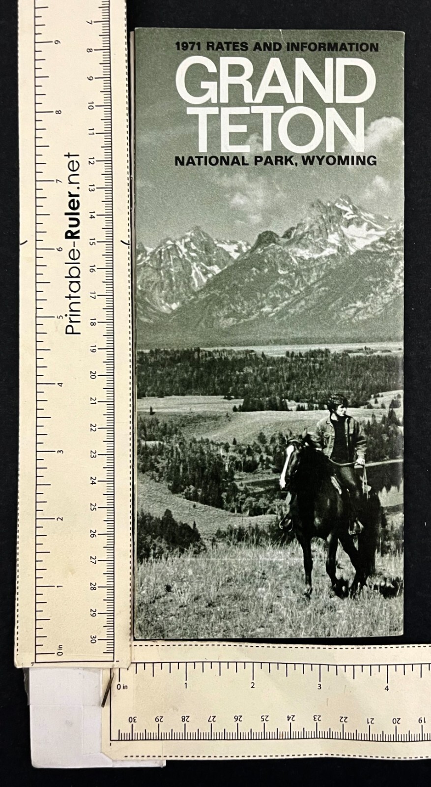 1971 Grand Teton National Park Wyoming Rates Information Vintage Travel Brochure