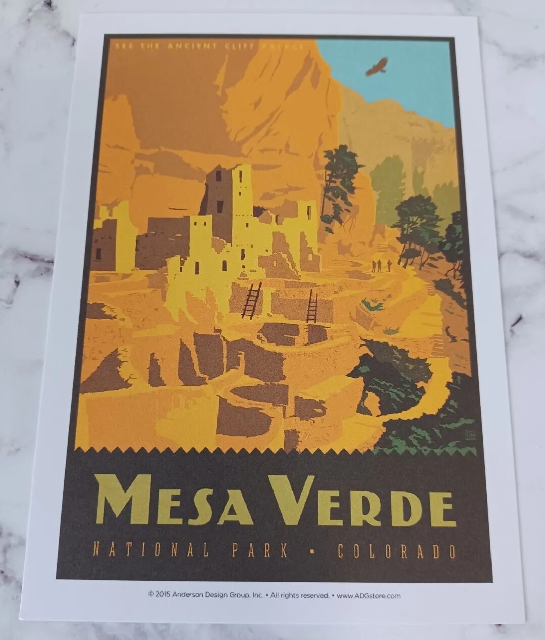 Mesa Verde National Parks 100th Anniversary Illustrated Print Post Card