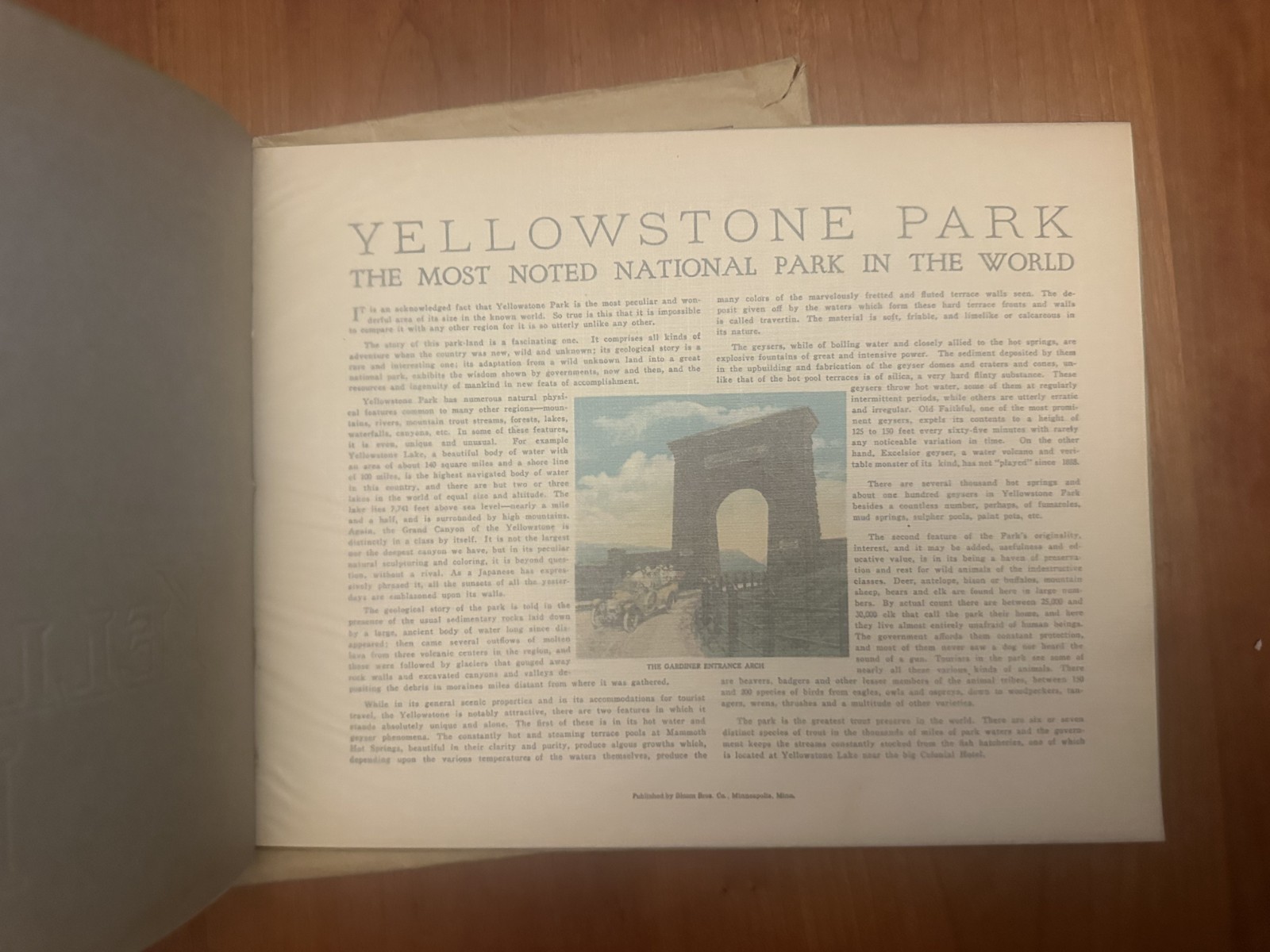 1920s Yellowstone Park Asahel Curtis For Northern Pacific Souvenir book!