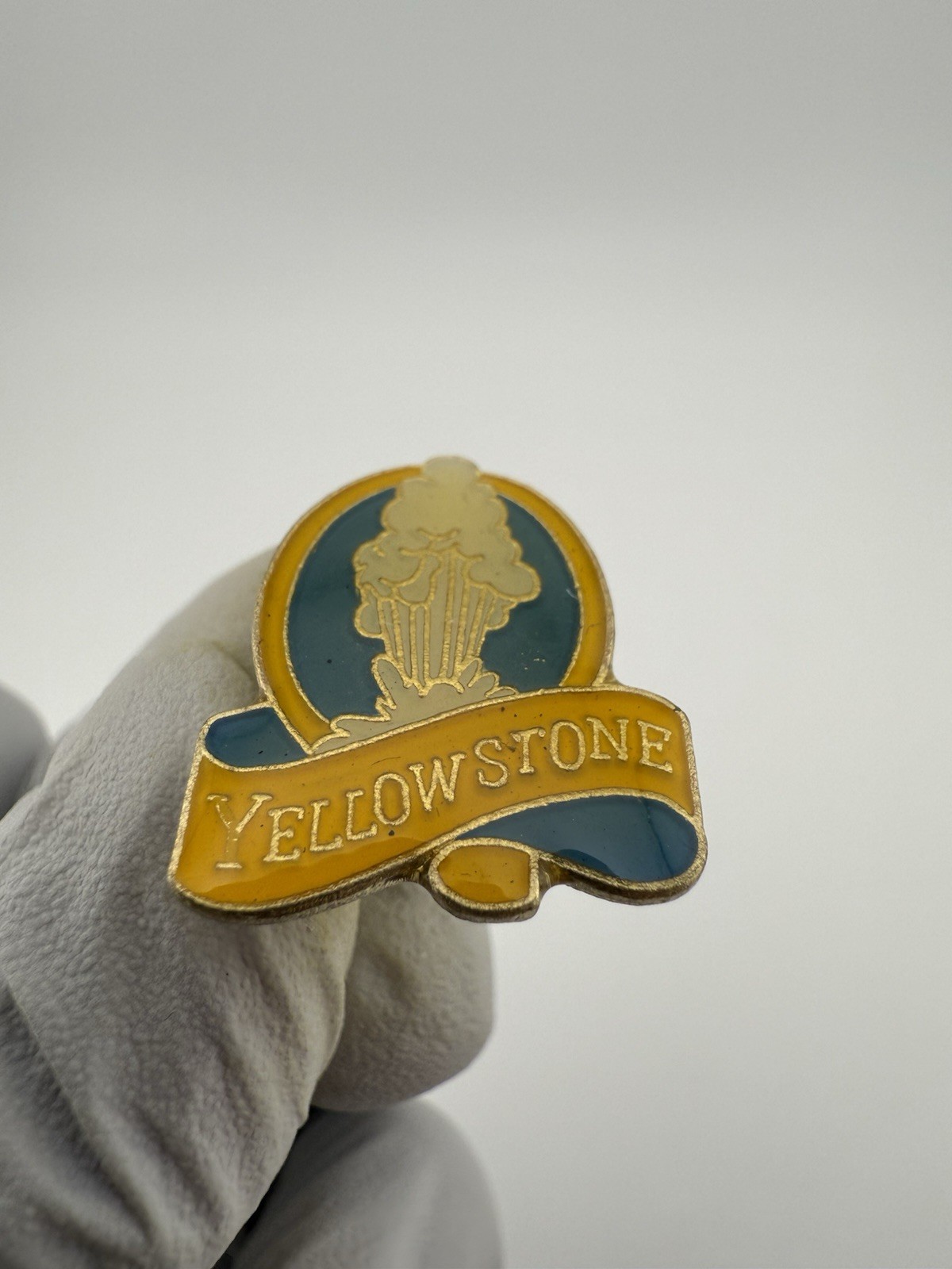 Yellowstone National Park Old Faithful Geyser Enamel Lapel Pin