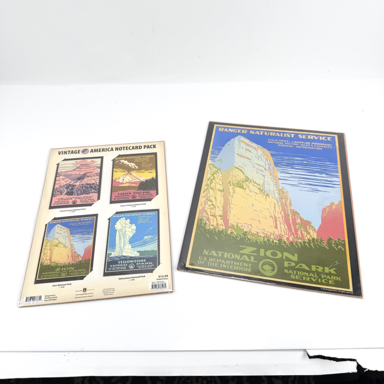 Vintage National Parks Notecards Zion Park Print Reprint Packs Asgard Press New