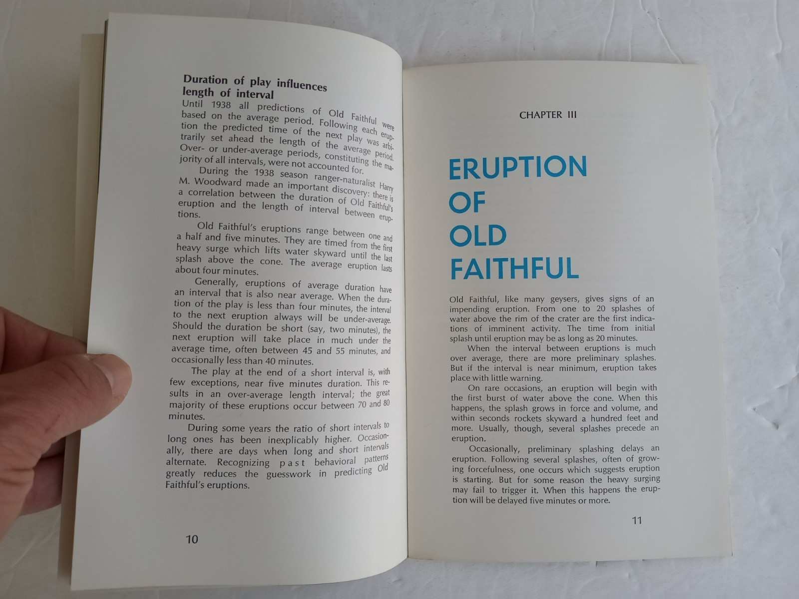 The STORY OF OLD FAITHFUL by George D. Marler 1969 Illustrated Booklet 50 pages