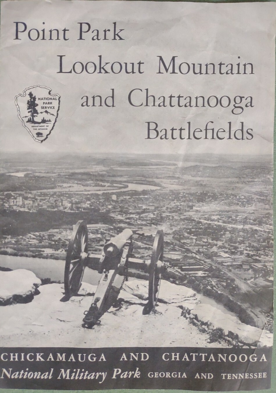 Point Park Lookout Mountain Chattanooga Battlefields Brochure Map 1956