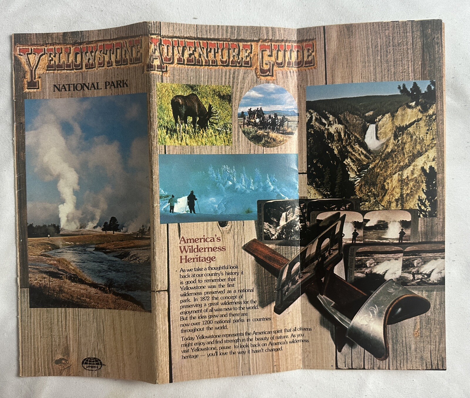 1976 Travel Brochure Yellowstone National Park Ephemera 32 Pages Full Color NICE