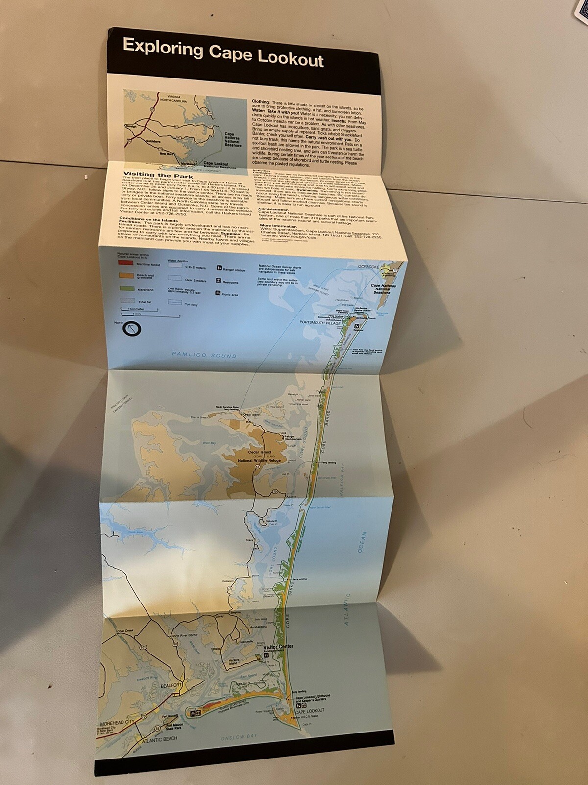 NPS Map & Guide CAPE LOOKOUT North Carolina Seashore