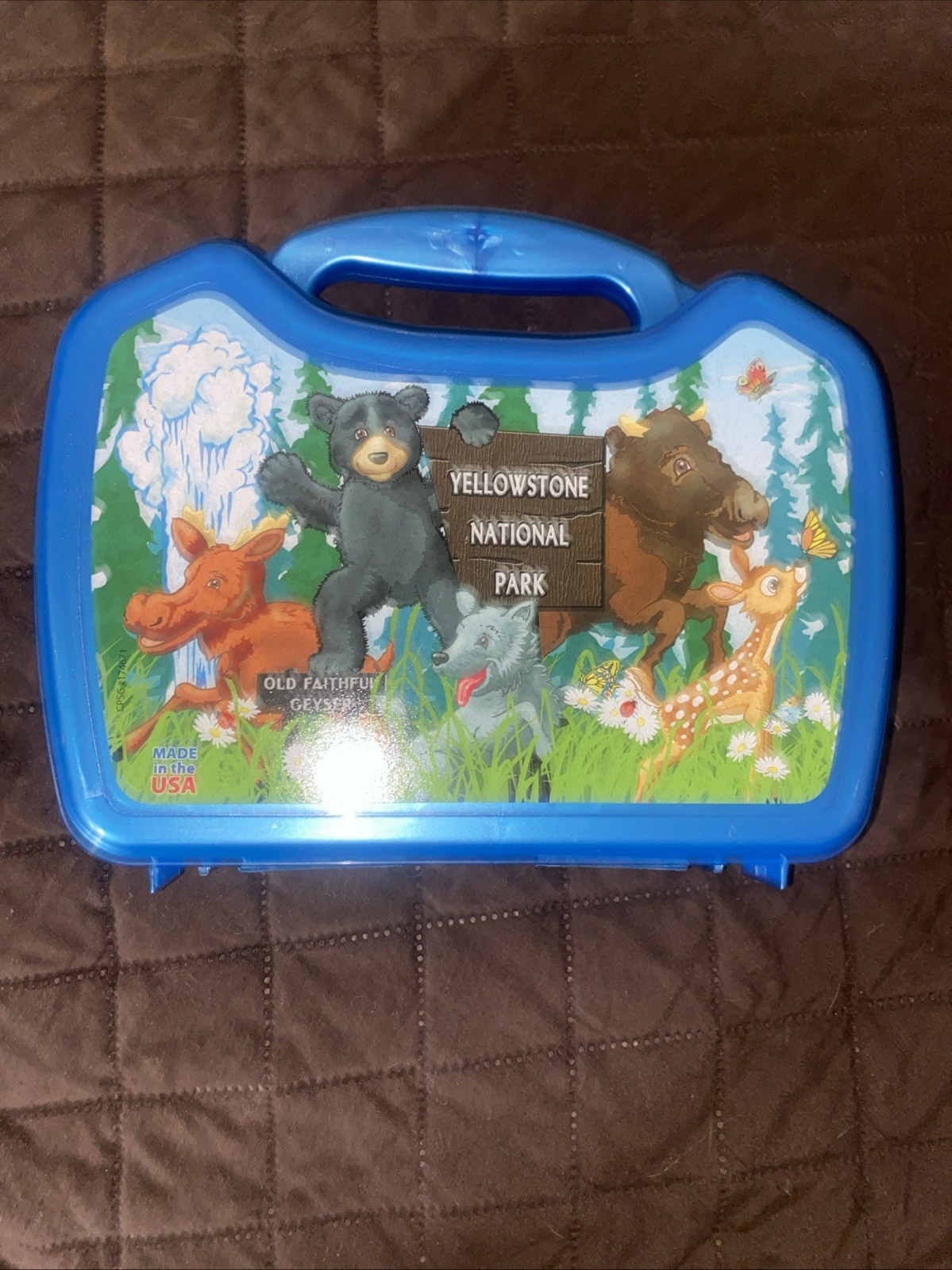 Yellowstone National Park Whirley Drinkworks Blue Lunch Box Old Faithful Geyser
