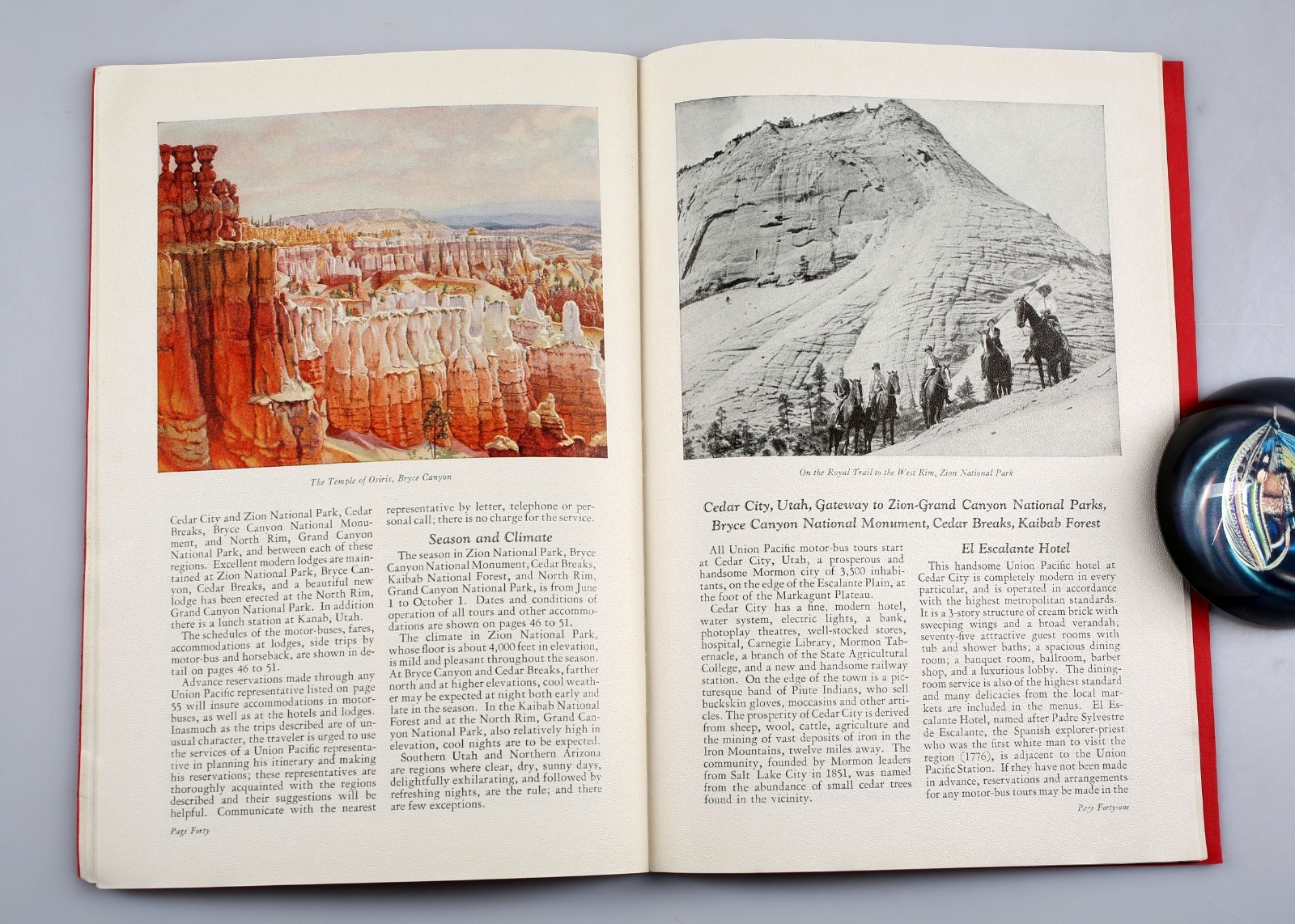 1928 Union Pacific Railroad Zion Grand Canyon Bryce National Park Travel Booklet