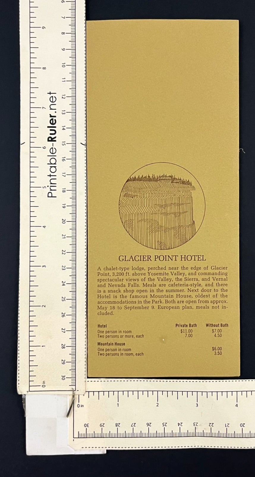 1970s Sierra Nevada National Parks Lodging Camps Backpacking VTG Travel Brochure