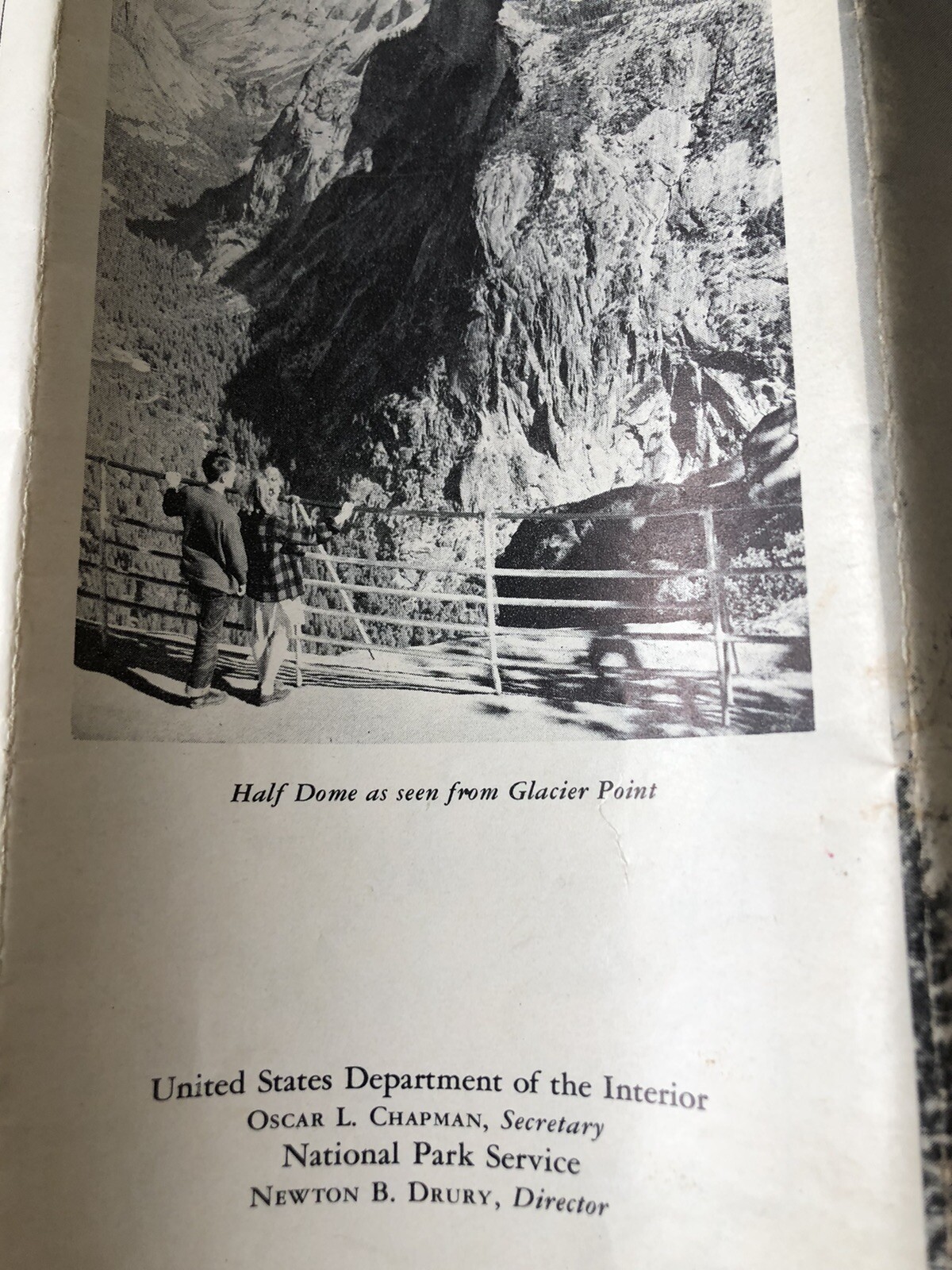 Yosemite National Park Map (1949) & Guide (1950) National Park Service