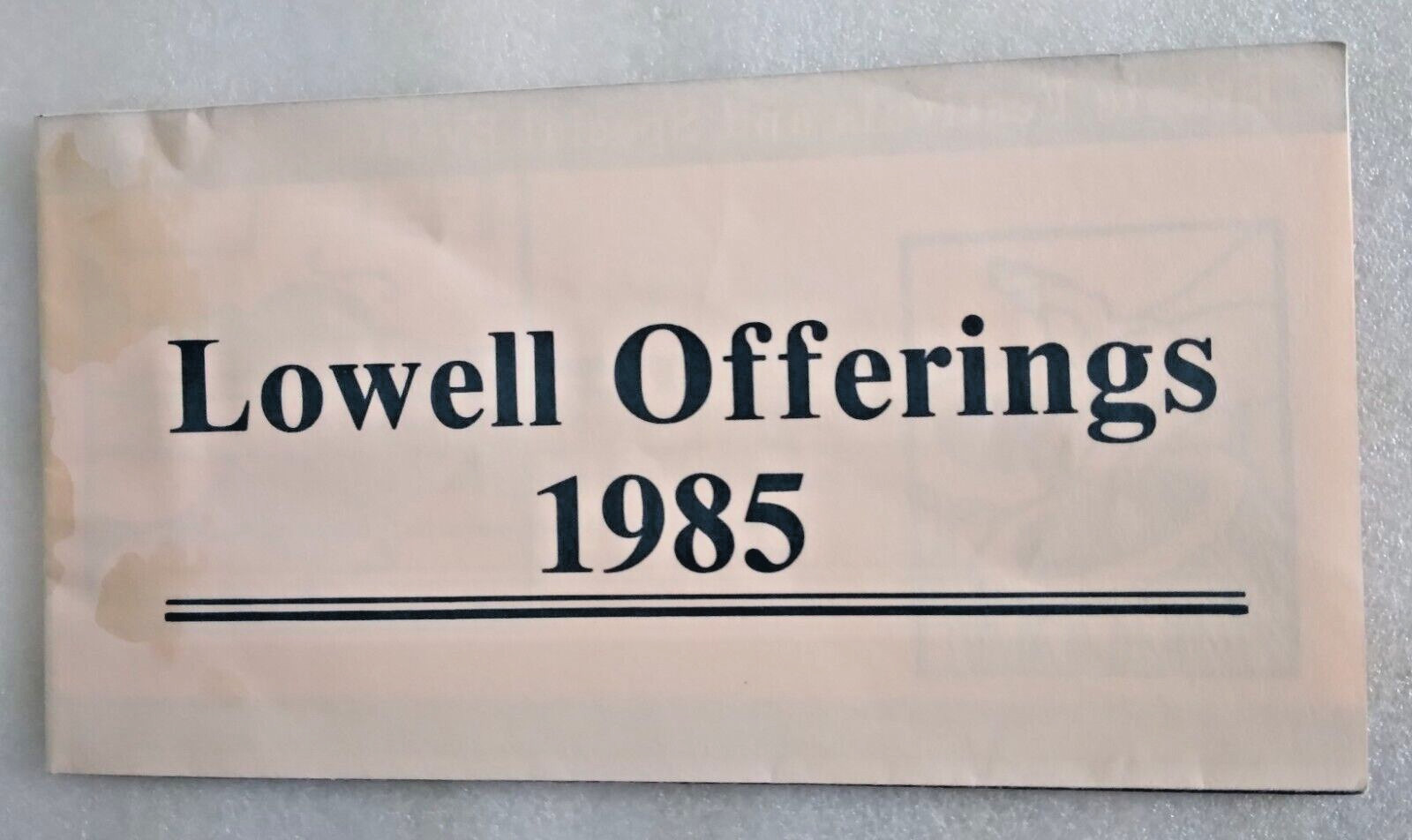 1985 LOWELL NHP – Massachusetts National Historic Park Brochure