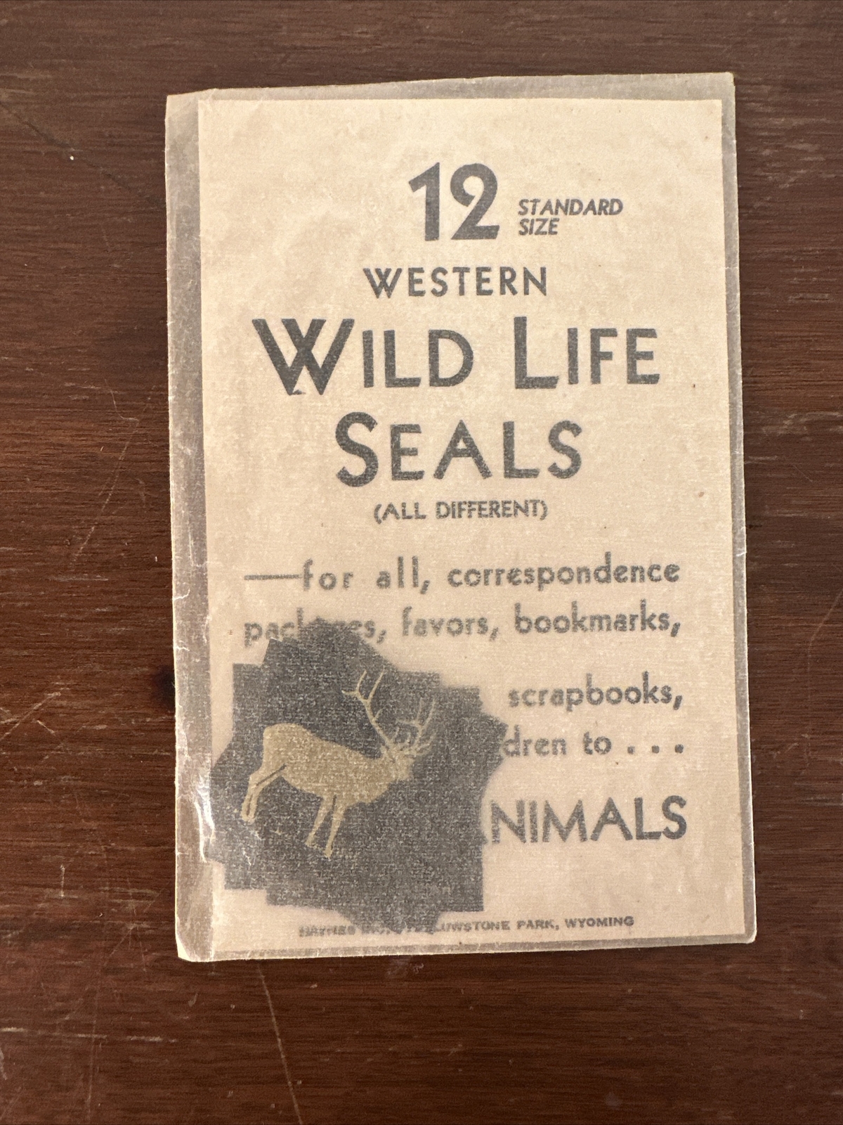 Haynes Inc Yellowstone Park 12 Standard Western Wildlife Seals Unopened Unused